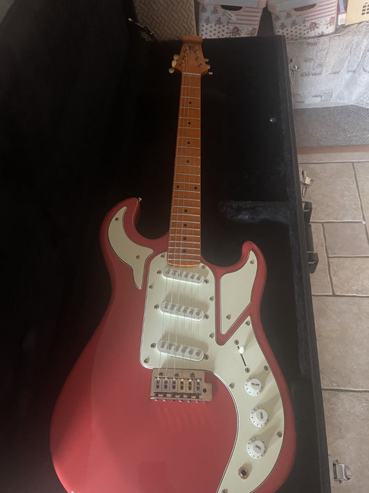 Burns London Club Series Marquee (2005) Fiesta Red, Scroll Headstock, SSS