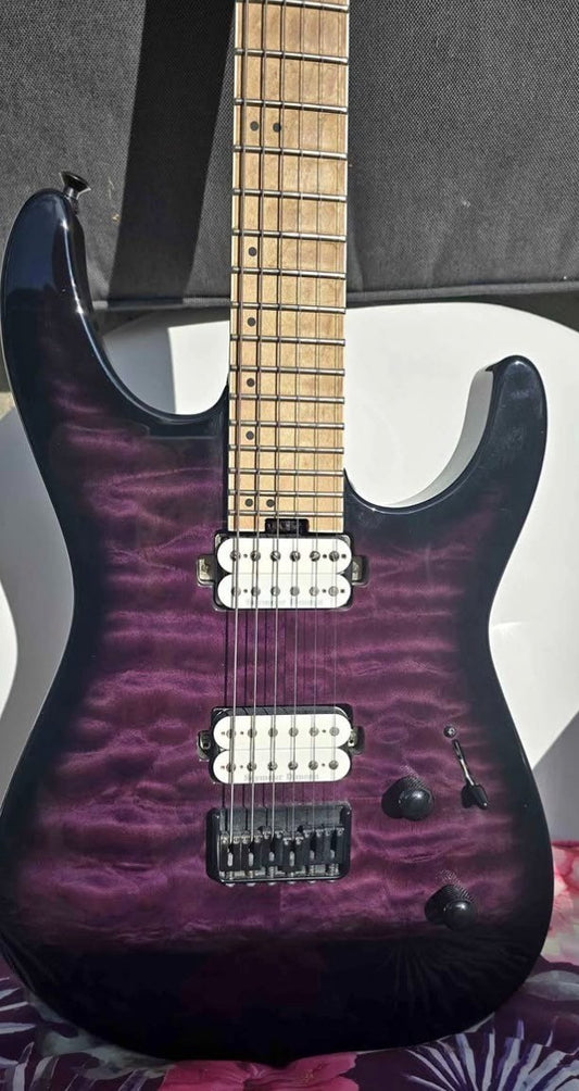 Jackson Pro Series Dinky DK2QM 2016 Trans Purple Seymour Duncans Excellent Cond