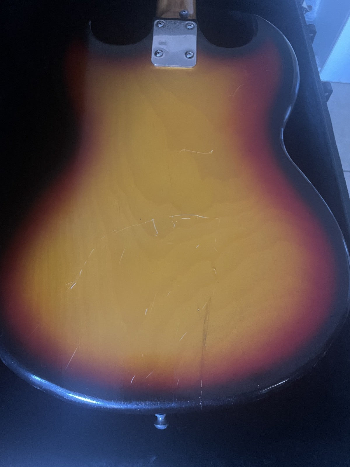 Vintage Kay K-2T SG Electric Guitar - 1970s Sunburst - With Gig Bag