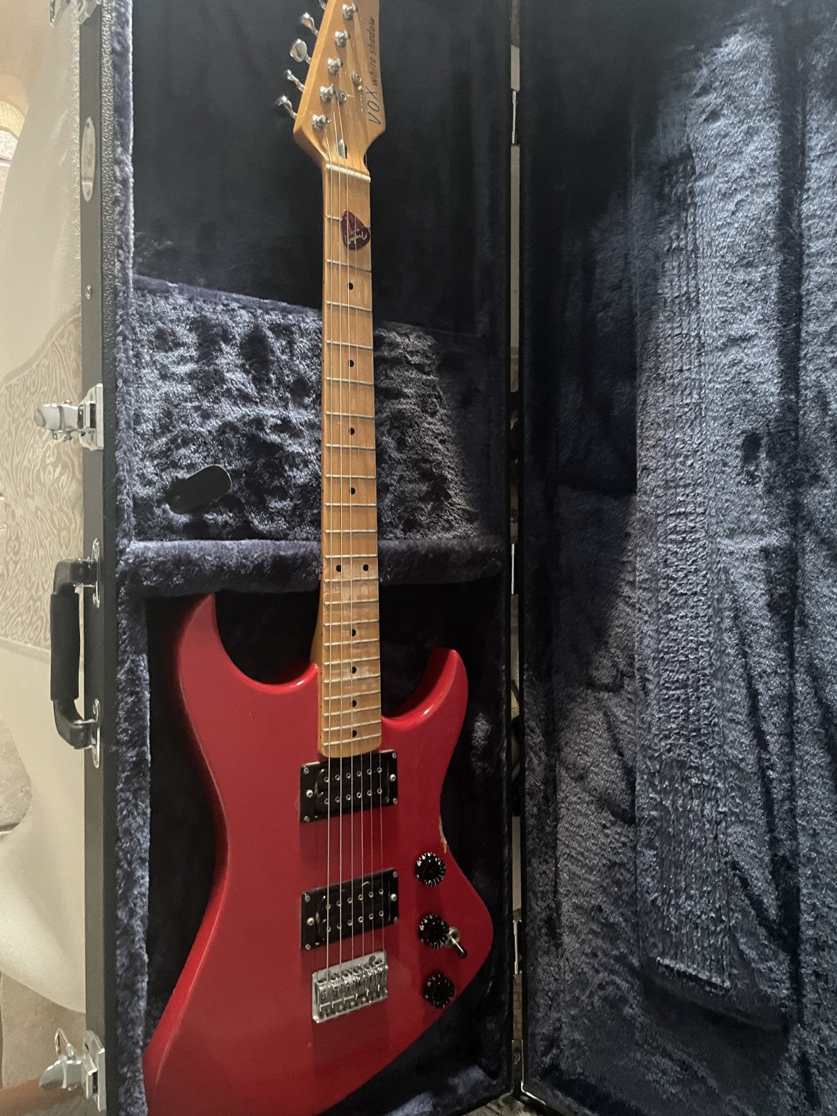 Vox Custom 21 Strat Style Guitar Made In Japan 1984 Matsumoku HH Red W/ Case