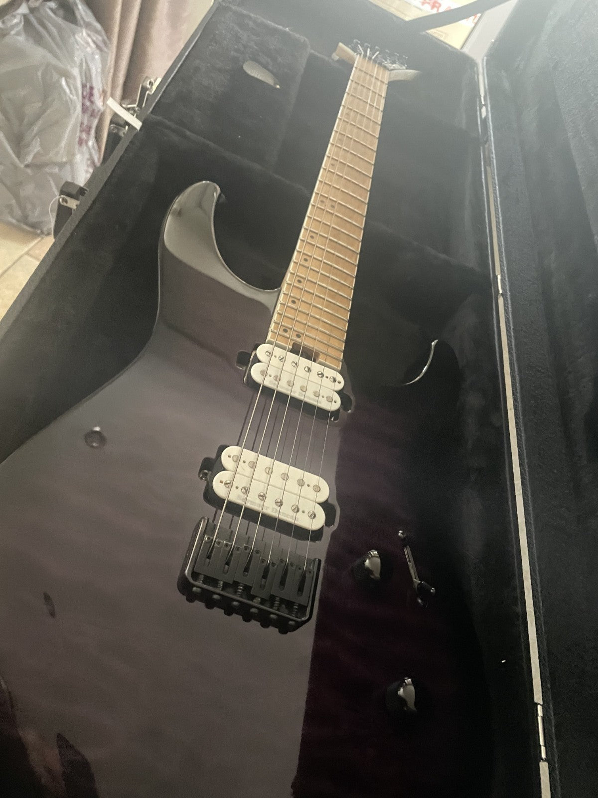 Jackson Pro Series Dinky DK2QM 2016 Trans Purple Seymour Duncans Excellent Cond