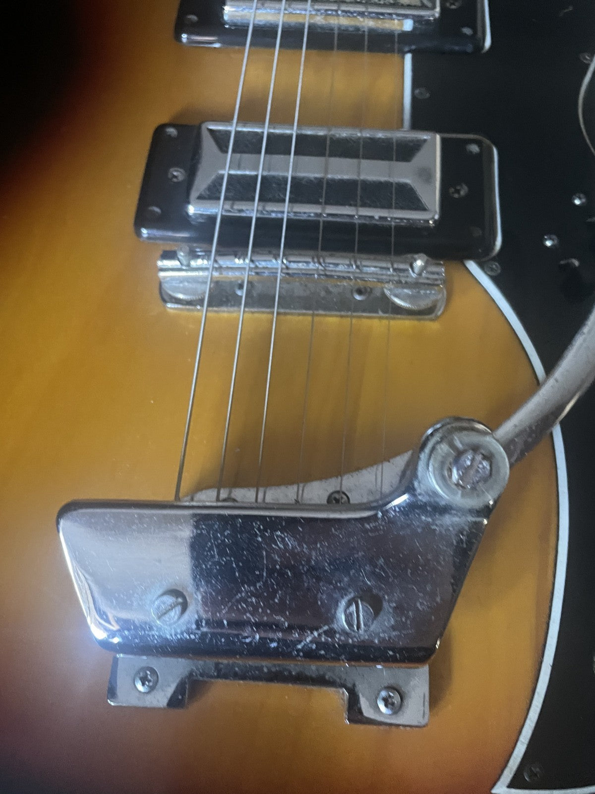 Vintage Kay K-2T SG Electric Guitar - 1970s Sunburst - With Gig Bag