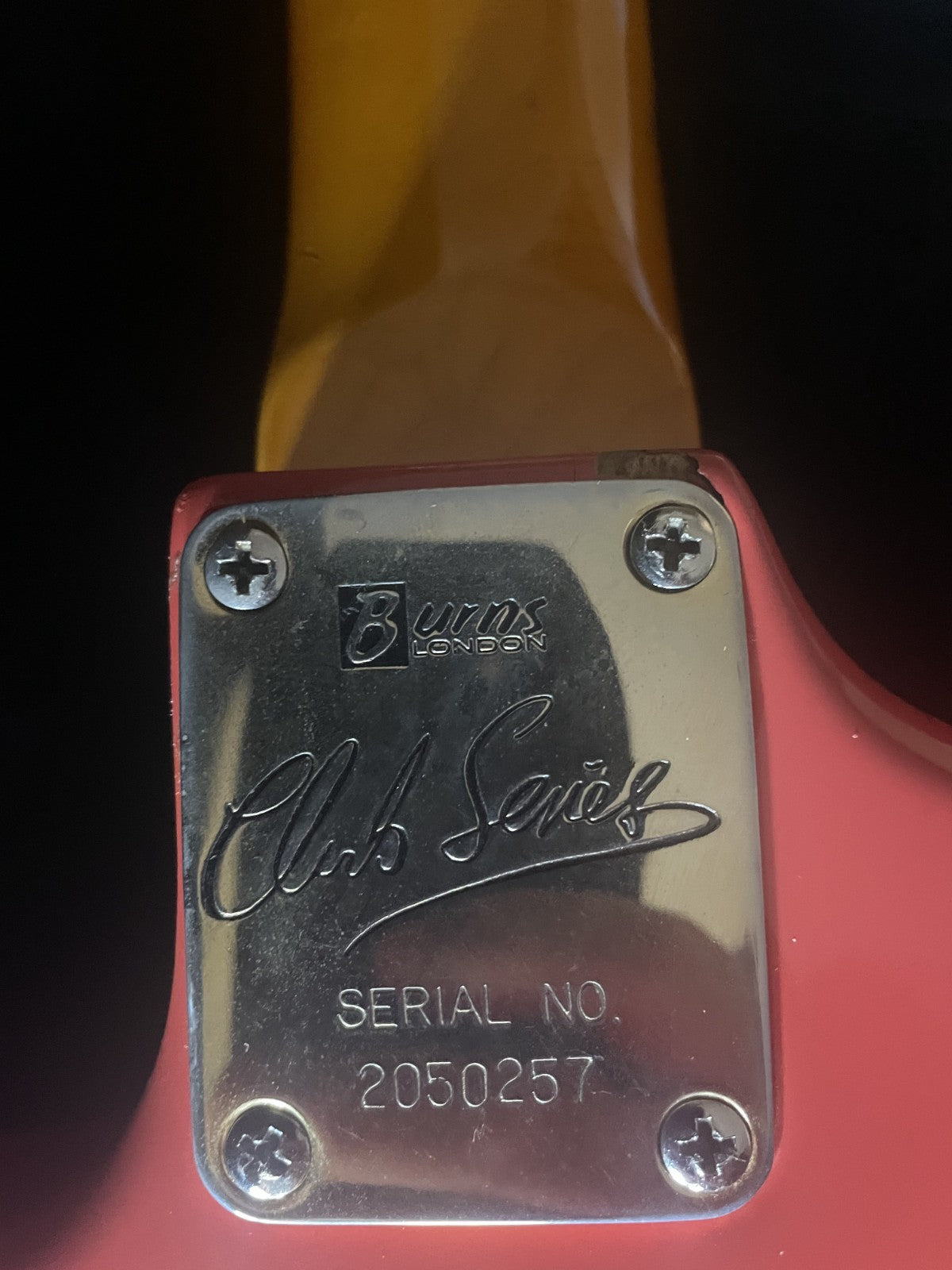 Burns London Club Series Marquee (2005) Fiesta Red, Scroll Headstock, SSS