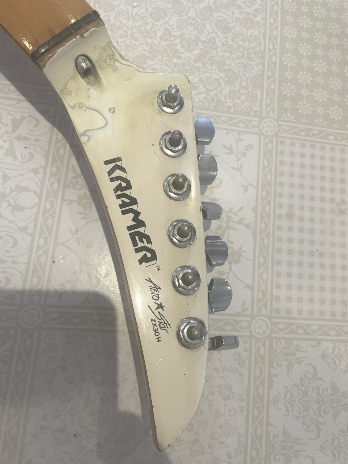 Vintage 1986 Kramer Aerostar ZX30H Cream Electric Guitar - Project-  HSS 80s