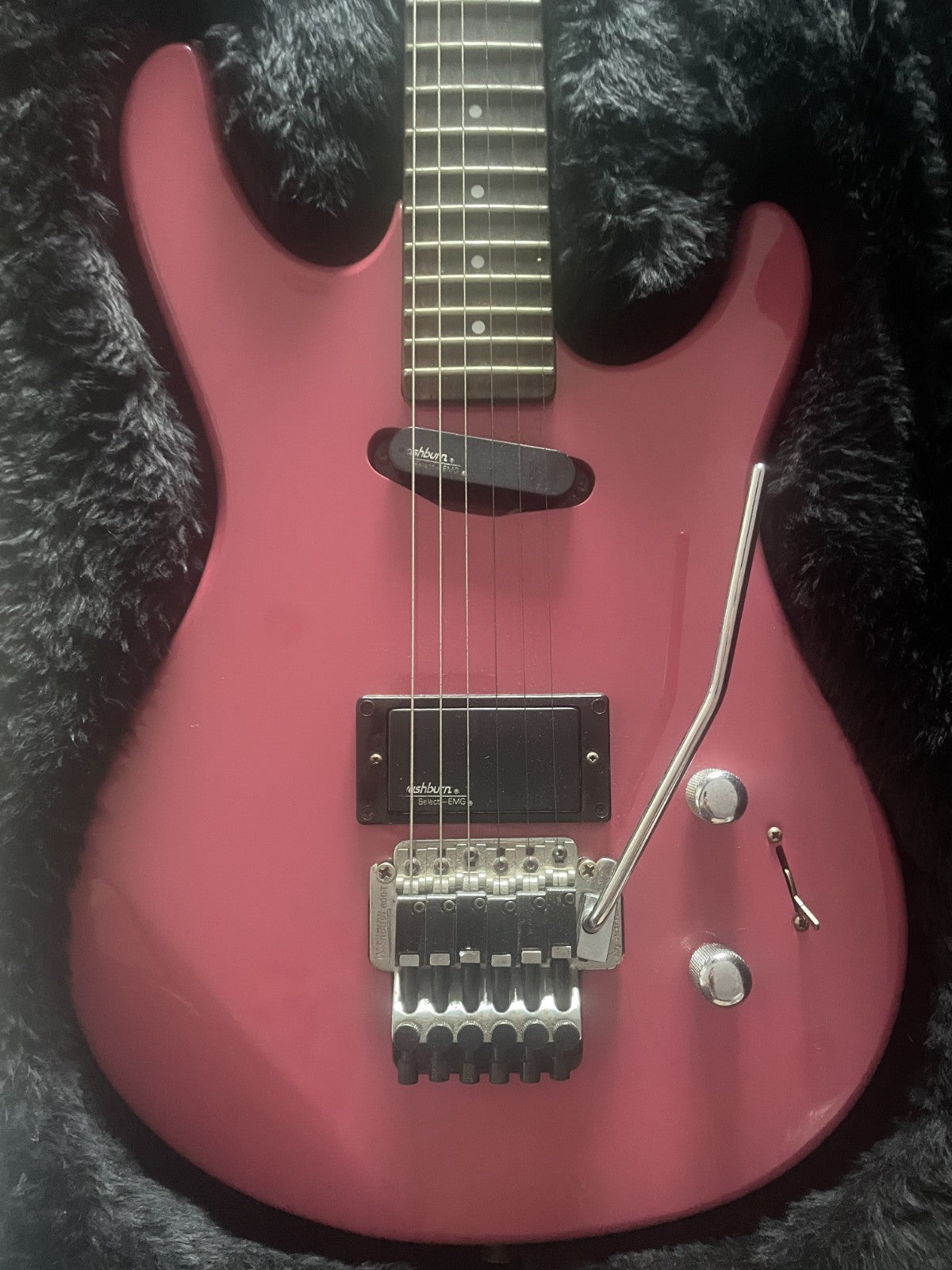 Vintage 1987 Washburn G-4 G-IV Pink MIJ Electric Guitar Floyd Rose 22 Fret 80s