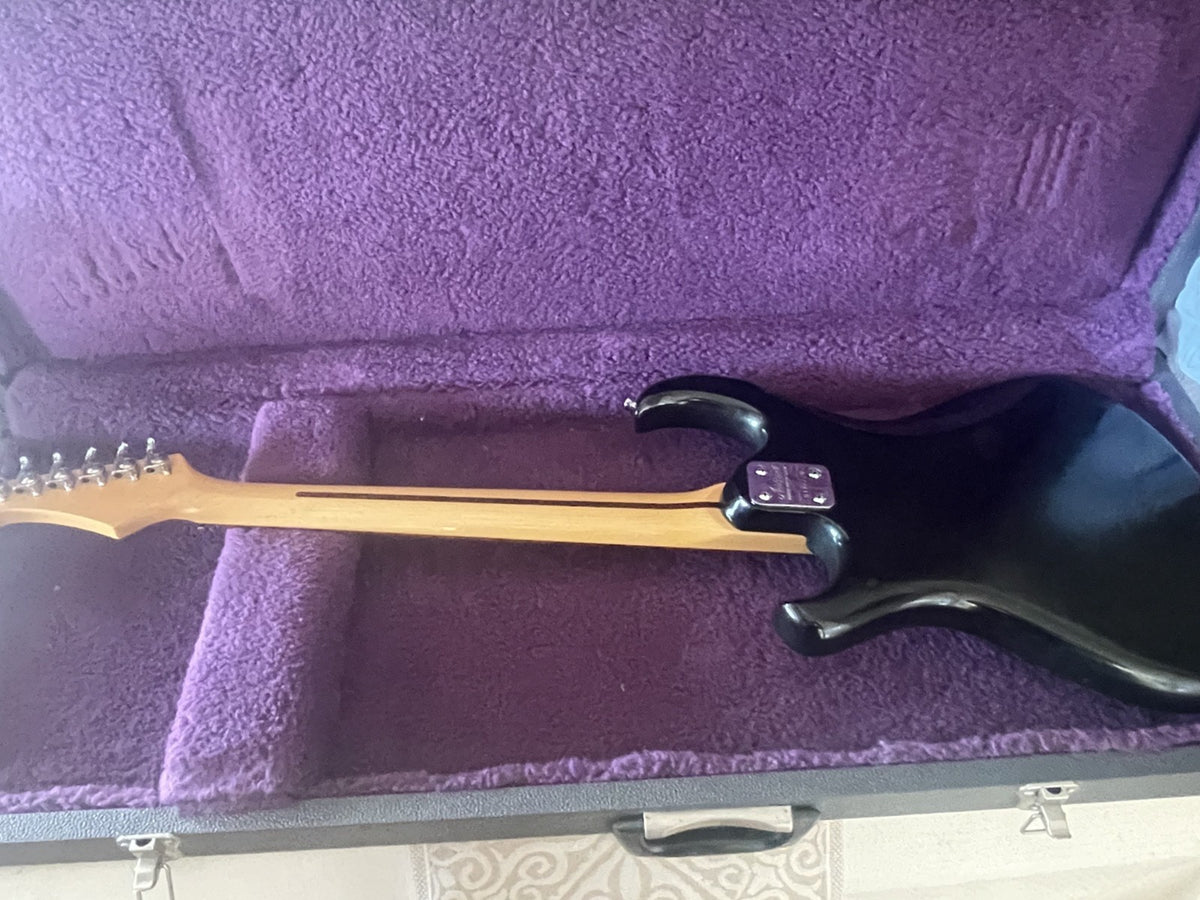 Vintage 1986 Aria Pro II 'The Cat' - MIJ - Electric Guitar HSS Hardtail Black