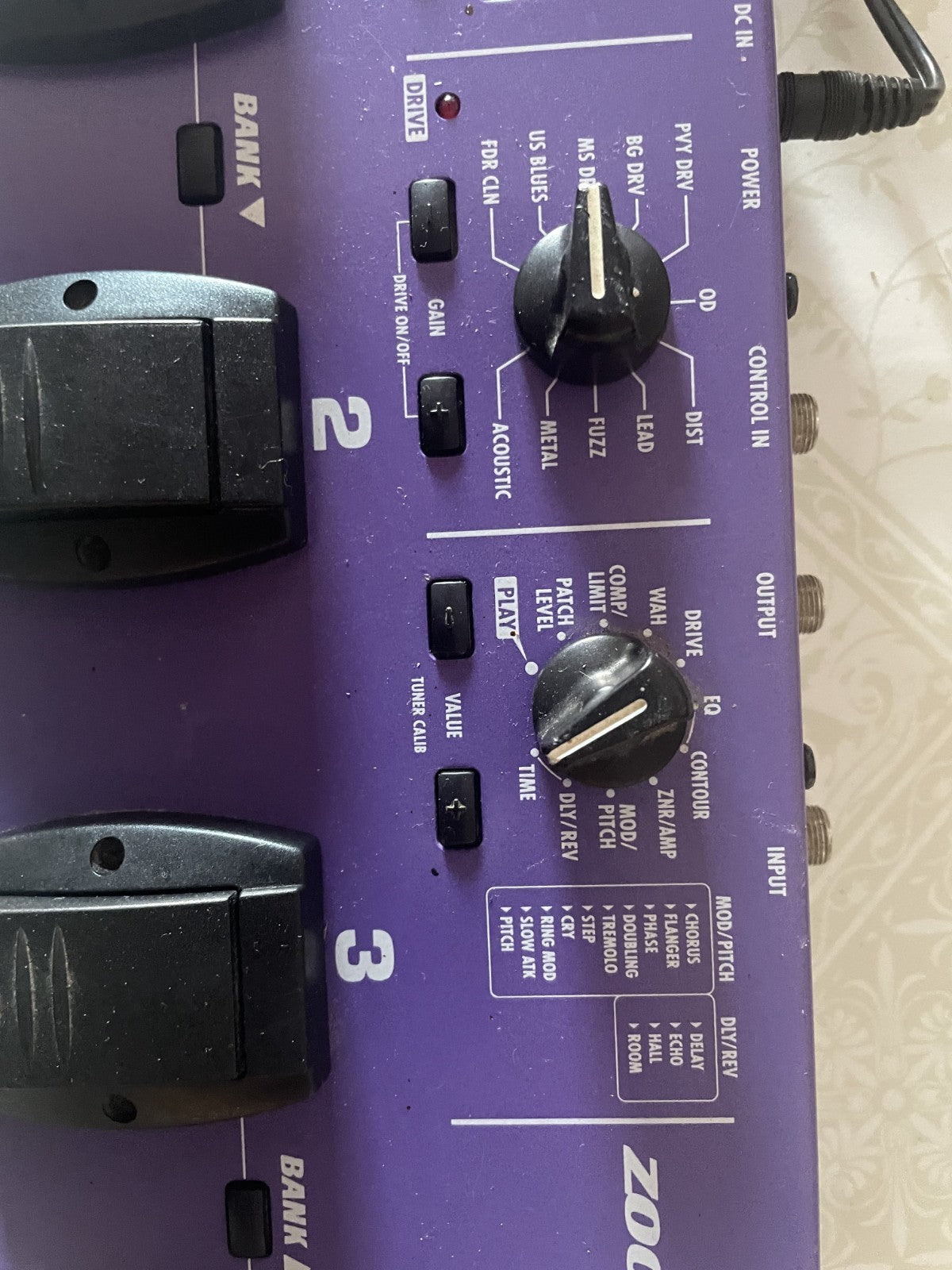 Zoom GFX-1 Guitar Multi-Effects Pedal Board - Working - With Power Supply