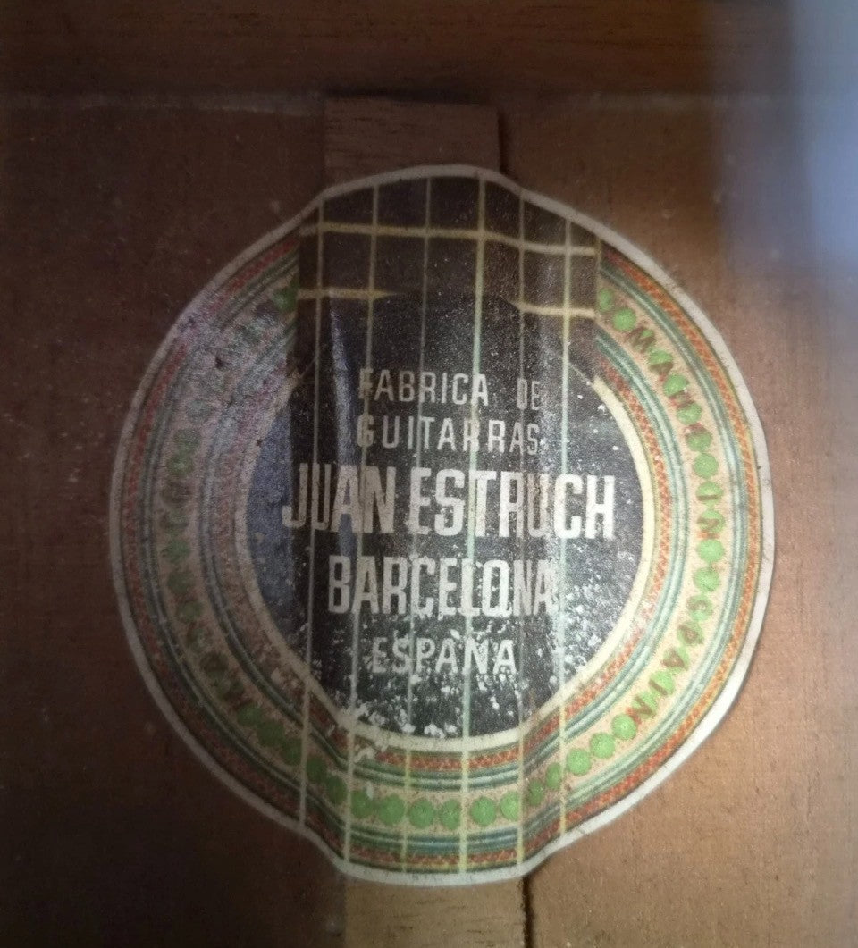 Vintage 1960s Juan Estruch Gran Concierto Studio Classical Guitar w/ Bag