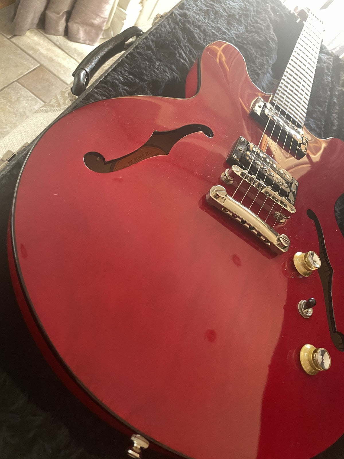 Epiphone Dot Studio Semi-Hollow Guitar - Gloss Cherry - Fully Serviced & Setup