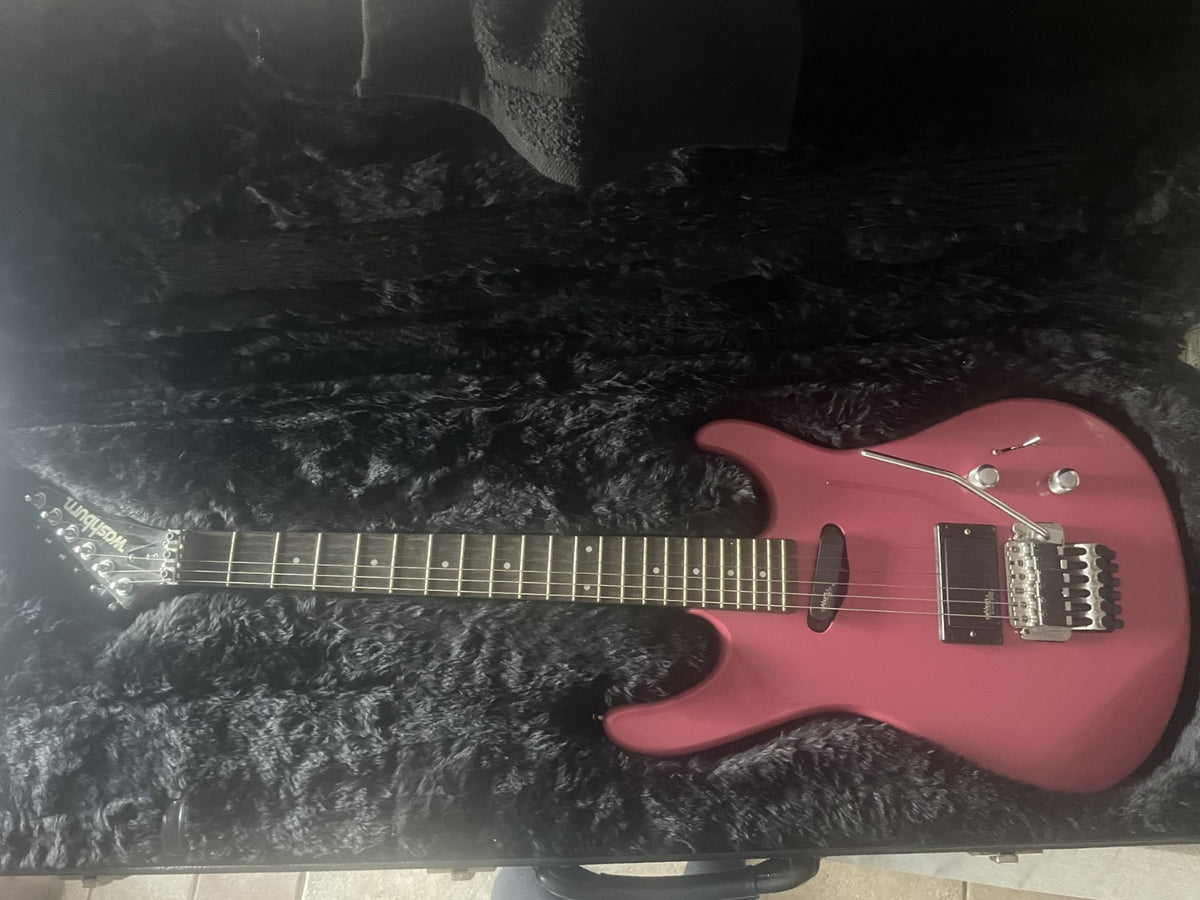 Vintage 1987 Washburn G-4 G-IV Pink MIJ Electric Guitar Floyd Rose 22 Fret 80s