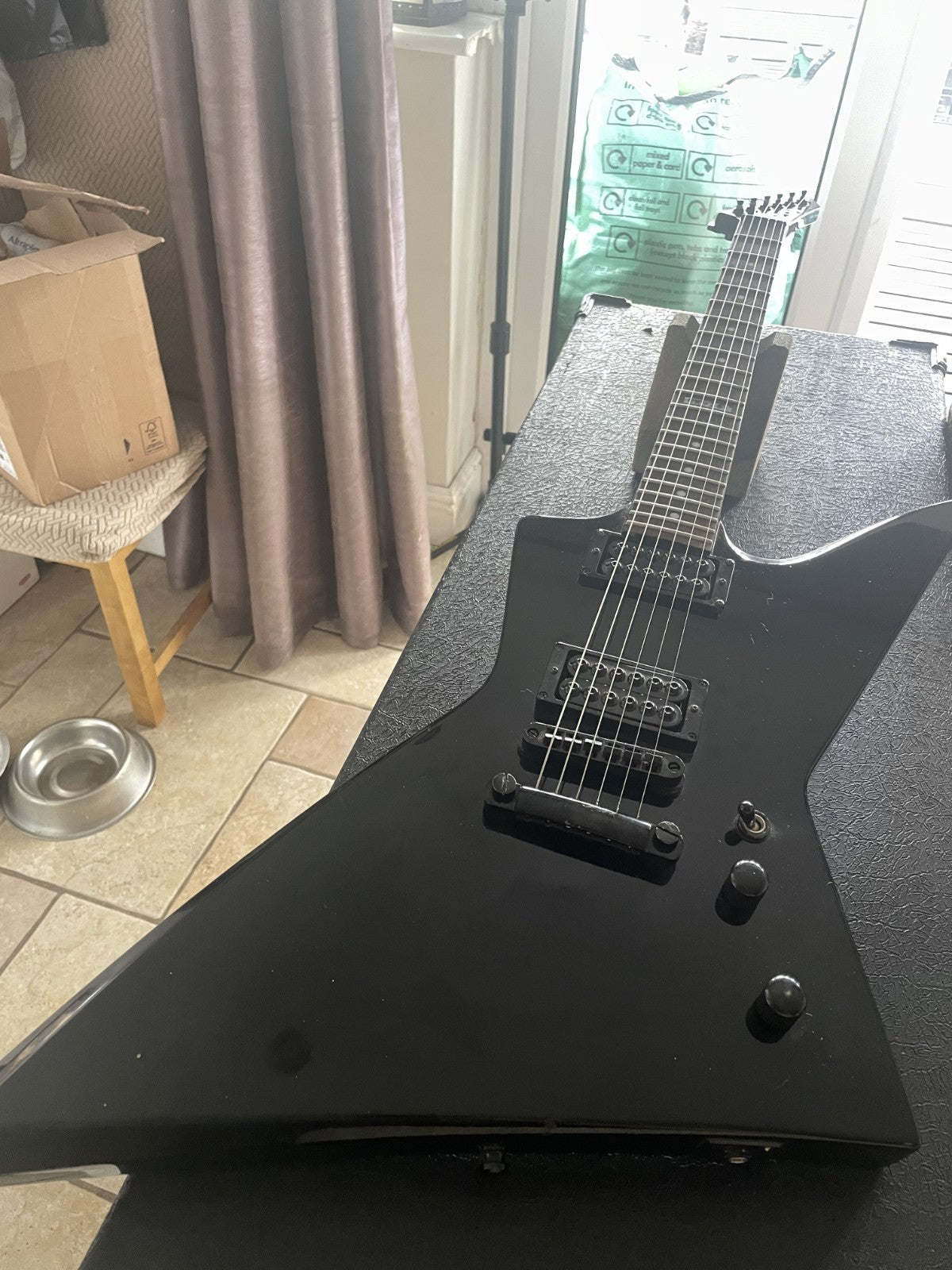 ESP LTD EX-351 Black 2002 Korean Pre-Lawsuit Explorer Metallica Style
