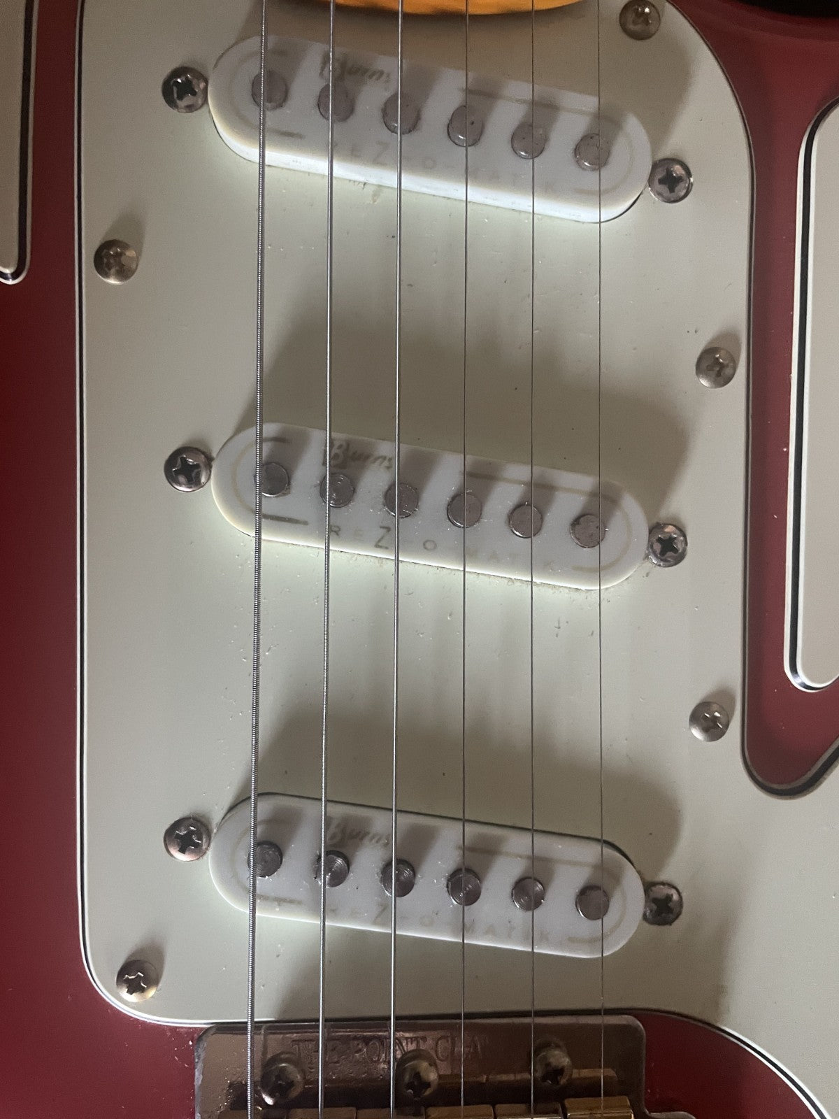 Burns London Club Series Marquee (2005) Fiesta Red, Scroll Headstock, SSS