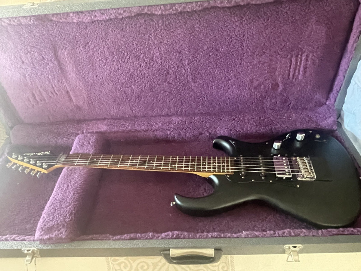 Vintage 1986 Aria Pro II 'The Cat' - MIJ - Electric Guitar HSS Hardtail Black