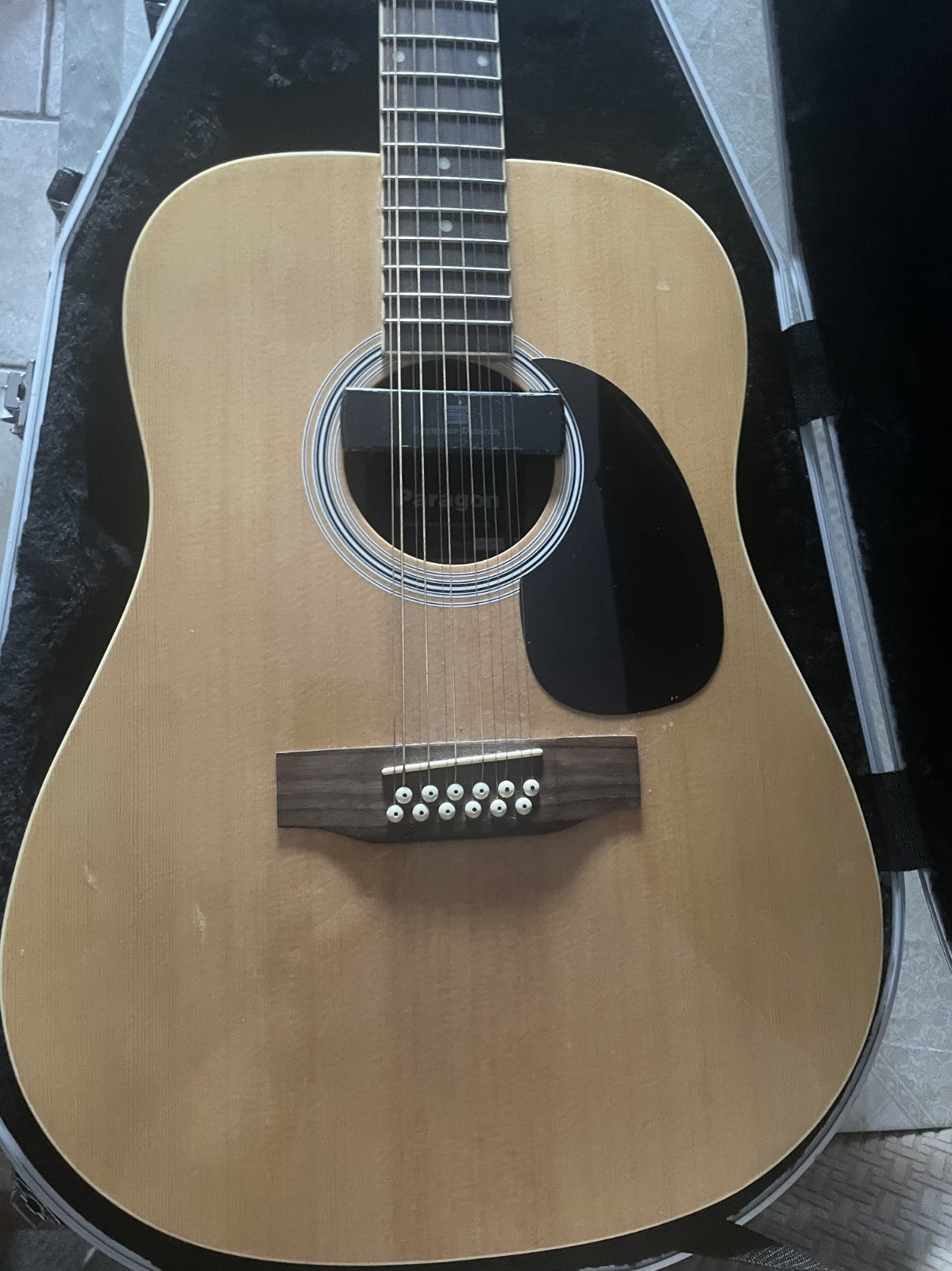 Paragon 12-String Acoustic Guitar Bundle + Seymour Duncan Pickup & Gator Hard Ca