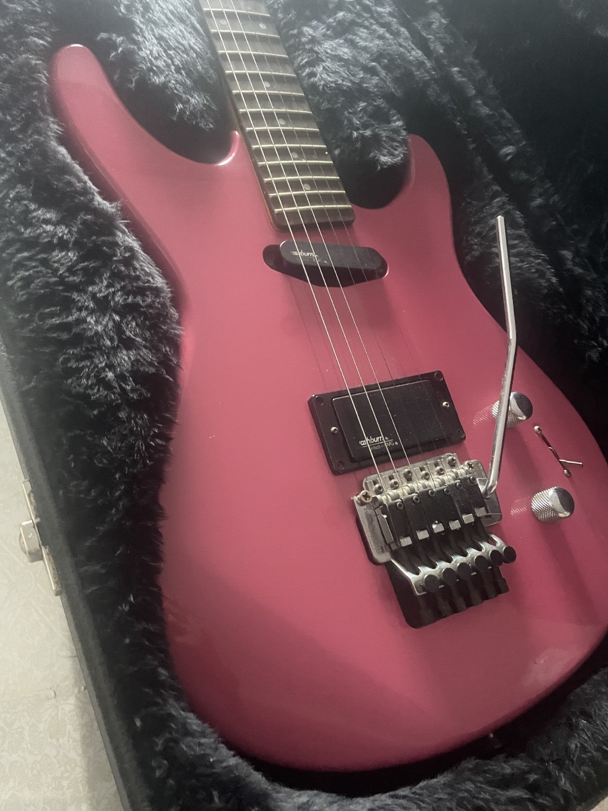 Vintage 1987 Washburn G-4 G-IV Pink MIJ Electric Guitar Floyd Rose 22 Fret 80s