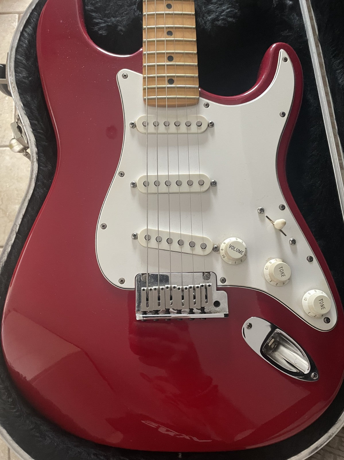 Fender USA Standard Stratocaster 1995 Lipstick Red RARE Near Mint w/ Hard Case
