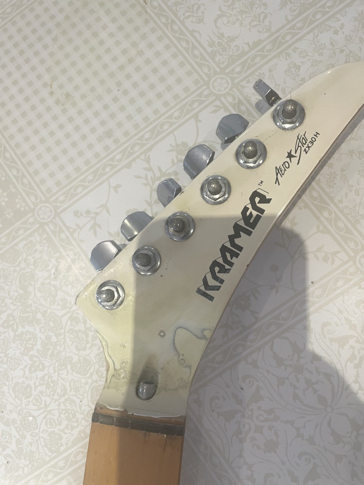 Vintage 1986 Kramer Aerostar ZX30H Cream Electric Guitar - Project-  HSS 80s